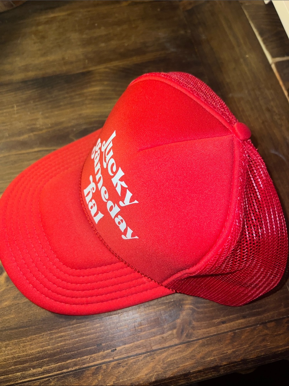 NWOT! OTTO Lucky Gameday Hat - Red Trucker Cap - Picture 2 of 5